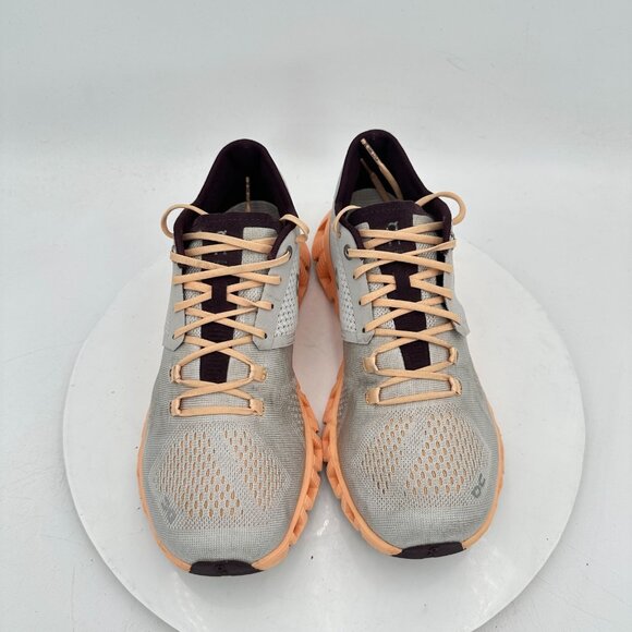 On Cloud X Swiss Engineering Women Size 8 40.99699 Silver Almond Peach Shoes - Picture 3 of 11